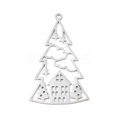 Christmas 201 Stainless Steel Pendants LS-STAS-C156-01G-P-1