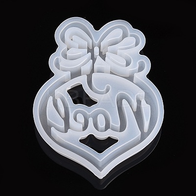 Christmas DIY Heart with Word Noel Silicone Molds DIY-L021-64-1