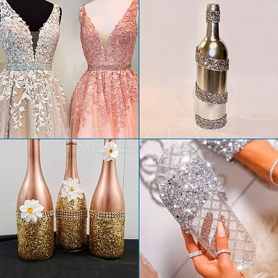 Glitter Resin Hotfix Rhinestone(Hot Melt Adhesive On The Back) OCOR-TA0002-02-40mm-1