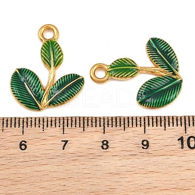 304 Stainless Steel with Green Enamel Pendants SA-CBAF5D5-16G-1