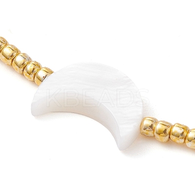 Natural Pearl & Seed Braided Bead Bracelets BJEW-JB09722-02-1