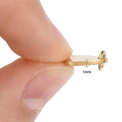 Ion Plating(IP) 304 Stainless Steel Stamping Blank Tag Charms STAS-I311-25G-1