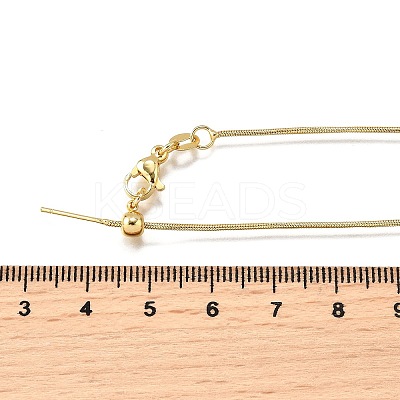 1MM Brass Round Snake Chain Adjustable Slider Necklaces X-NJEW-M108-29G-1