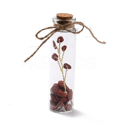 Mini Natural Crystal & Stone Beads Wishing Bottles G-C232-05E-1