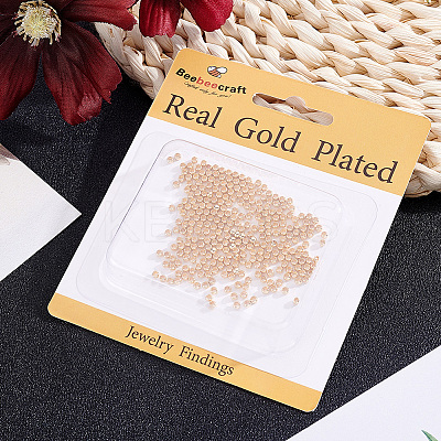 3Bags Brass Crimp Beads KK-BBC0026-09B-1