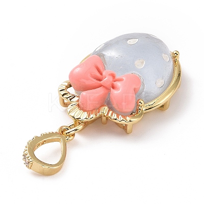 Opaque Resin Pendants KK-G406-51G-04-1