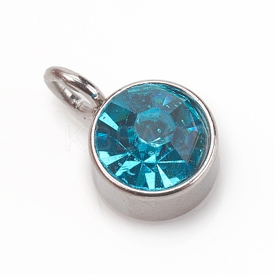 Faceted Glass Charms LS-RGLA-CJC0001-01B-1