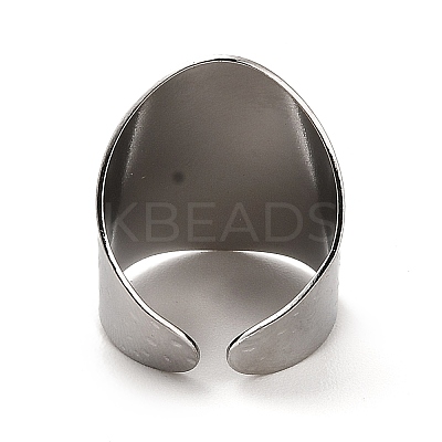 Non-Tarnish 304 Stainless Steel Open Cuff Ring LS-RJEW-Z015-04P-1