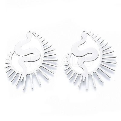 Non-Tarnish 201 Stainless Steel Pendants STAS-N090-LA945-1-1