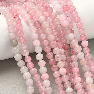 Natural Rose Quartz Dyed Beads Strands LS-G-B046-07-6MM-1