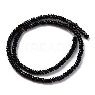 Natural Black Banded Agate(Dyed & Heated) Beads Strands G-C171-B02-02-1