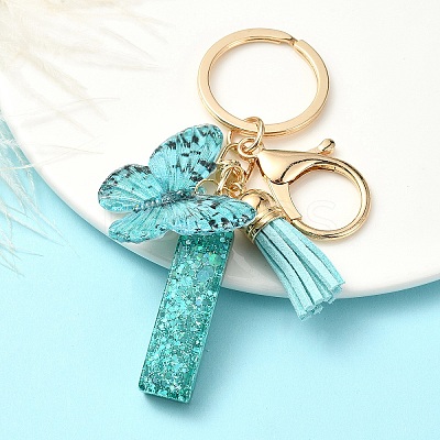 Resin & Acrylic & Faux Suede Tassel Keychain X1-KEYC-YW00119-09-1