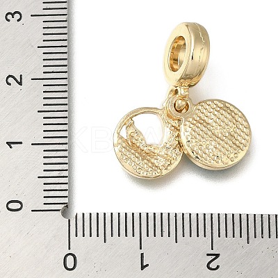 Rack Plating Alloy Enamel European Dangle Charms PALLOY-A009-20G-1