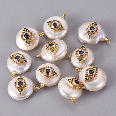 Natural Cultured Freshwater Pearl Pendants PEAR-F008-34G-1