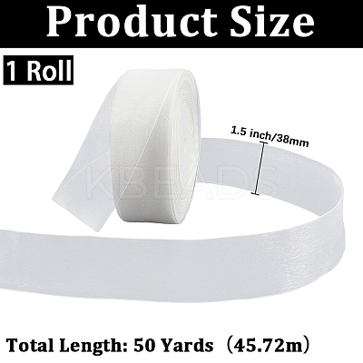 1 Rolls Sheer Organza Ribbon SRIB-CY0001-22B-03-1