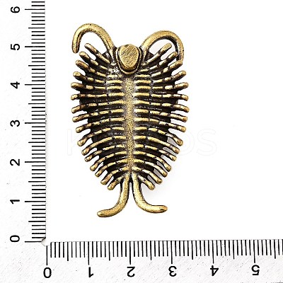 Brass Trilobite Miniature Figurines Statues for Home Office Desktop Ornament KK-S335-03AB-A-1