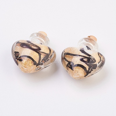 Handmade Lampwork Perfume Bottle Pendants LAMP-P044-C06-1
