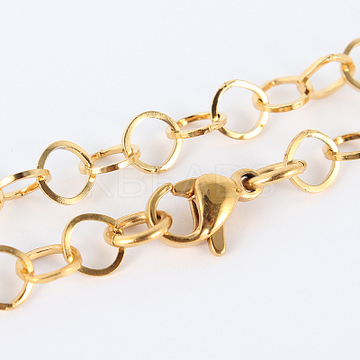 304 Stainless Steel Cable Chain Necklaces MAK-N016-04G-1