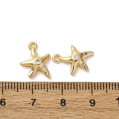 Brass Micro Pave Cubic Zirconia Charms KK-D388-02G-02-1