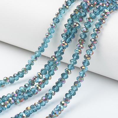 Electroplate Transparent Glass Beads Strands EGLA-A034-T2mm-R09-1