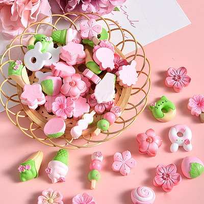 Opaque Resin Imitation Food Decoden Cabochons RESI-F045-03M-1