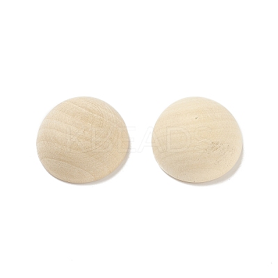 (Defective Closeout Sale: Wood Texture and Crack) Unfinished Natural Wood Cabochons WOOD-XCP0001-68-1