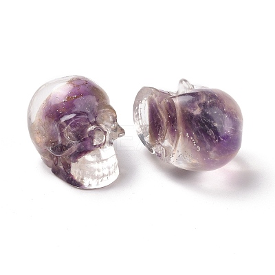 Natural Amethyst Dyed Chips Beads G-E185-14-1