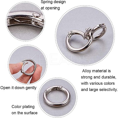 Ring Smooth 304 Stainless Steel Spring Gate Rings STAS-UN0007-25P-1