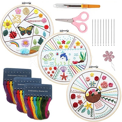 DIY Embroidery Animal Stitches Practice Kit for Beginners DIY-NH0006-01C-1