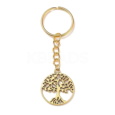 Tibetan Style Alloy Pendant Keychain KEYC-JKC00336-1