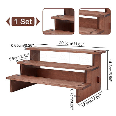 3-Tier Wood Model Toy Display Riser ODIS-WH0329-68A-1