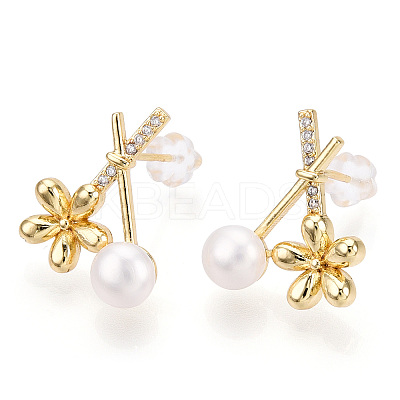 Natural Pearl Stud Earrings PEAR-N020-05S-1