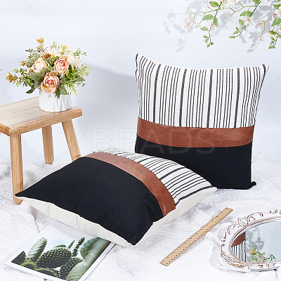 Square Imitation Leather Pillow Case AJEW-WH20006-406A-1