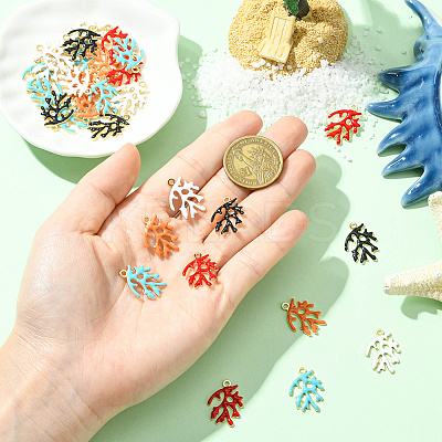 30Pcs Alloy Enamel Pendants ENAM-SC0006-87-1