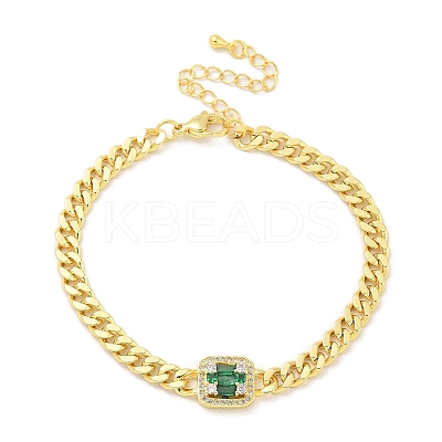 Brass Micro Pave Cubic Zirconia Bracelets LS-BJEW-S158-05G-1