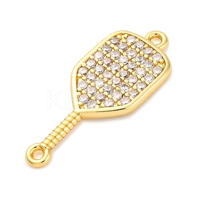 Brass Micro Pave Clear Cubic Zirconia Connector Charms LS-KK-P288-01G-1