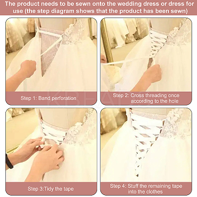 Women's Wedding Dress Zipper Replacement DIY-WH0304-364A-1