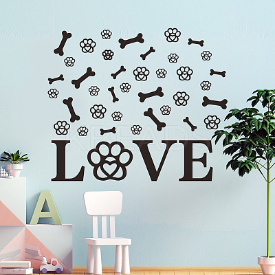 Translucent PVC Self Adhesive Wall Stickers STIC-WH0015-331-1
