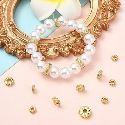 15Pcs 3 Styles Brass Cubic Zirconia Spacer Beads KK-CJ0003-84-1