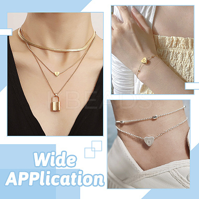 4Pcs 2 Colors 304 Stainless Steel Beads STAS-TA0002-75-1