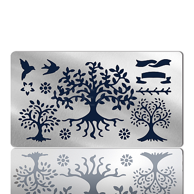 Retro Stainless Steel Metal Cutting Dies Stencils DIY-WH0242-289-1