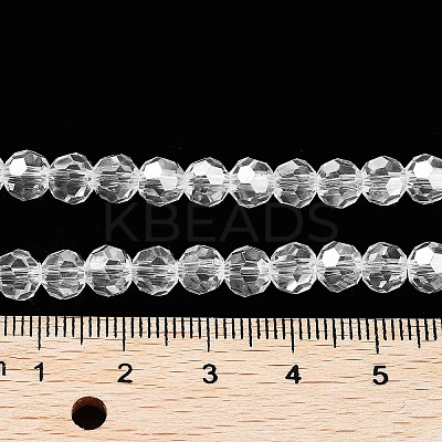 Electroplate Transparent Glass Beads Strands EGLA-A035-T6mm-A19-1