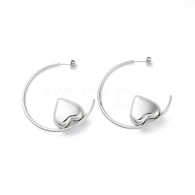 Non-Tarnish 304 Stainless Steel Stud Earrings EJEW-M249-01P-1
