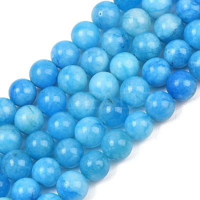 Natural Dyed White Jade Beads Strands GG-CBAEB22-B01-8mm-07-1