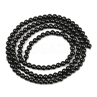 Natural Black Spinel Round Bead Strands X-G-A130-2mm-32A-1