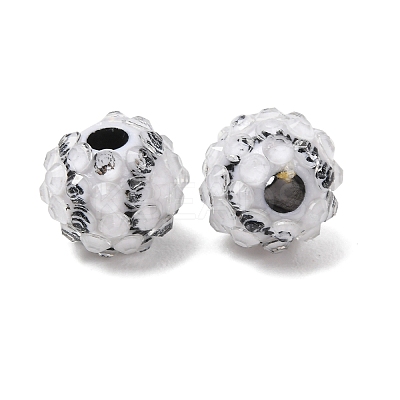 Sports Theme Opaque Acrylic European Beads RB-CBA95A4-04-1