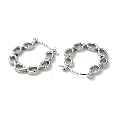 Non-Tarnish 304 Stainless Steel Hoop Earrings for Women EJEW-Z026-24P-1