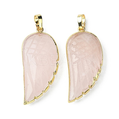 Natural Rose Quartz Pendants G-O204-03D-1