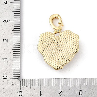 Brass Enamel Micro Pave Cubic Zirconia Pendants KK-U043-11G-02-1