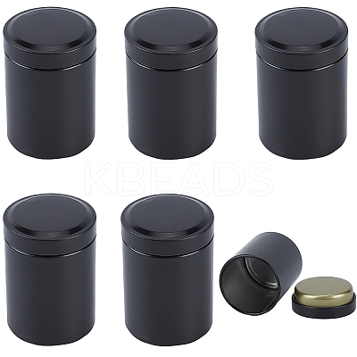 8Pcs Tinplate Tea Sealed Storage Box with Lid CON-CP0001-010-1